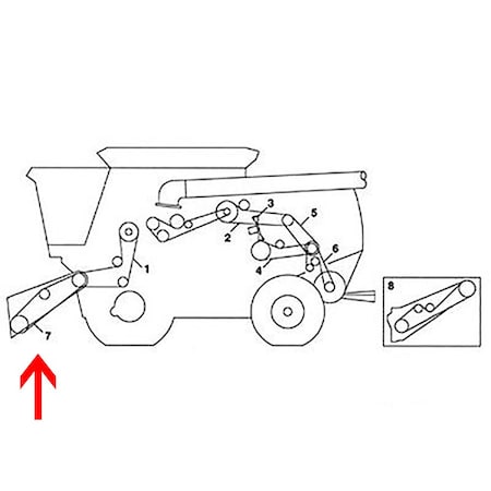Aftermarket H157732 VariDrive Belt Fits John Deere Combine Feeder 9650STS COB40-0719